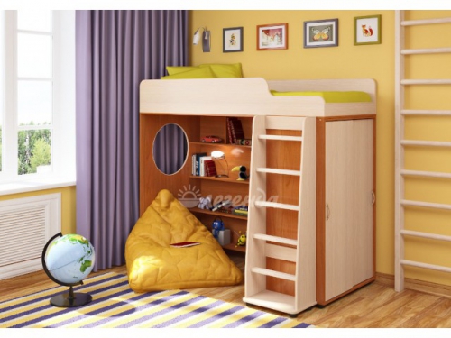 Кровать-чердак со шкафом-купе «Легенда 5.1»